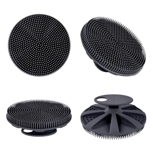 INNERNEED Food-Grade Soft Silicone Body Scrubber Shower Brush Black | Gentle Exfoliation for All Skin Types thumbnail 8