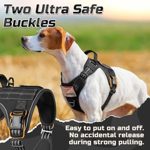 rabbitgoo Tactical Dog Harness for X-Large | No Pull Military Service Vest with MOLLE & Reflective Strips thumbnail 5