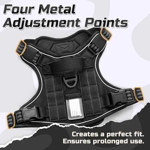 rabbitgoo Tactical Dog Harness for X-Large | No Pull Military Service Vest with MOLLE & Reflective Strips thumbnail 3