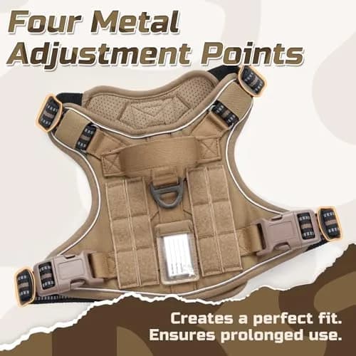rabbitgoo Tactical Dog Harness for Medium | No Pull Military Service Vest with Reflective Strips thumbnail 5