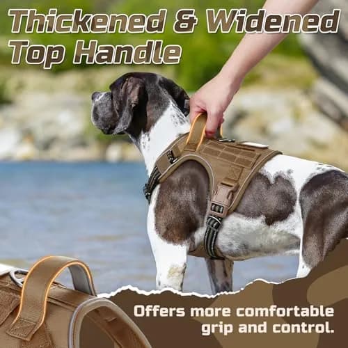 rabbitgoo Tactical Dog Harness for Medium | No Pull Military Service Vest with Reflective Strips thumbnail 6