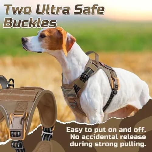rabbitgoo Tactical Dog Harness for Medium | No Pull Military Service Vest with Reflective Strips thumbnail 2