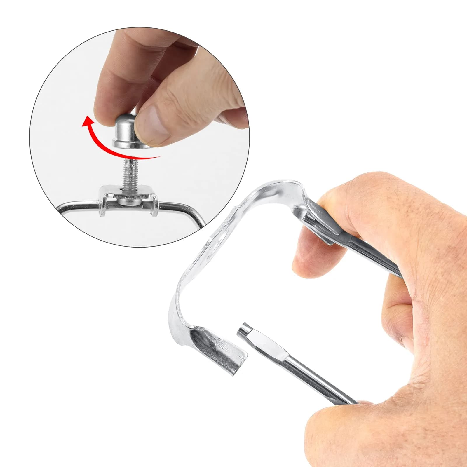 Saangseon 7 Inch Light-Duty Lamp Harp Kit (Nickel, 2 Sets) | Fits 3/8" Lamp Nipple, Ideal for Lightweight Shades - view 4