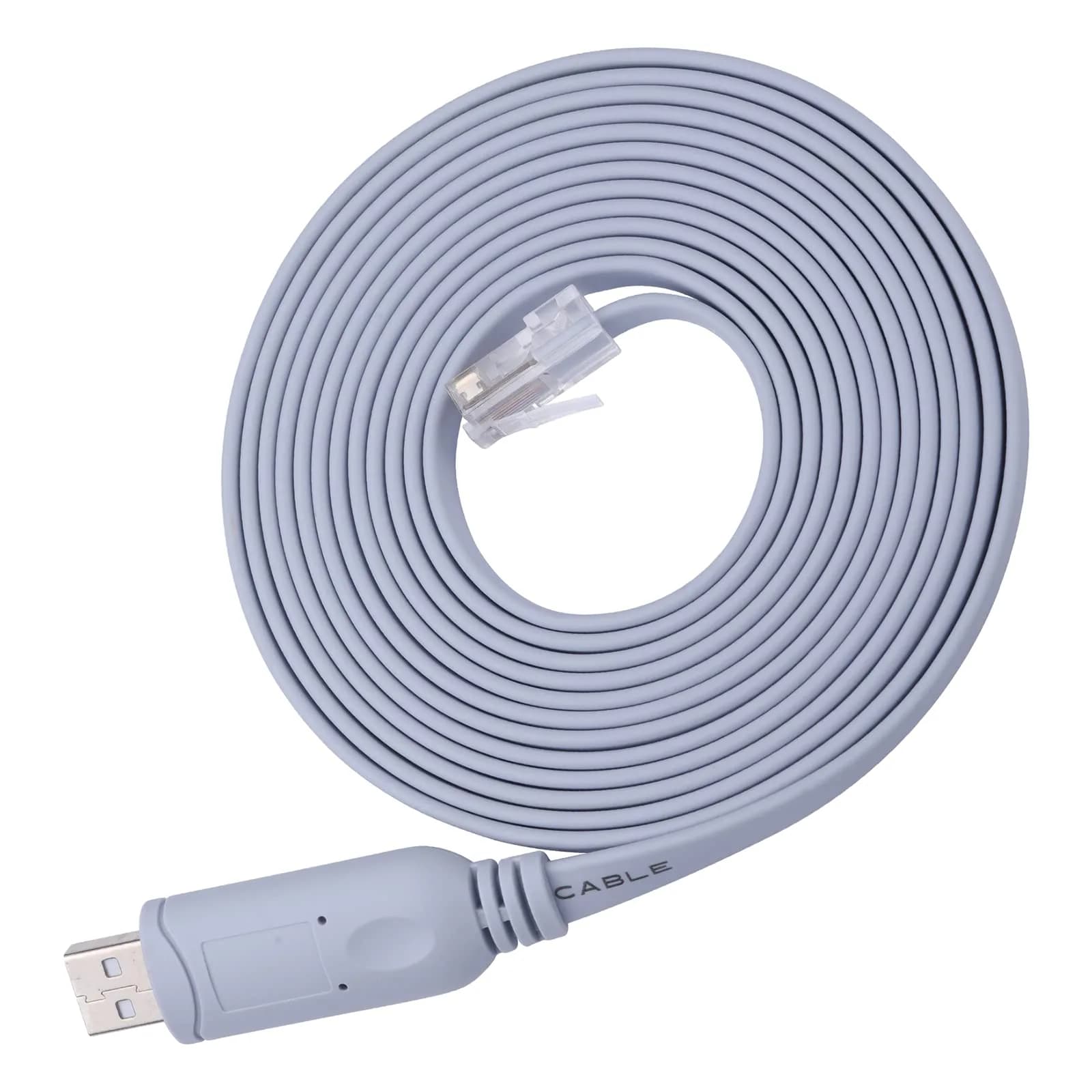 jeefull power Console Cable USB to RJ45 Serial Adapter 10FT | FTDI Chip for Cisco & More