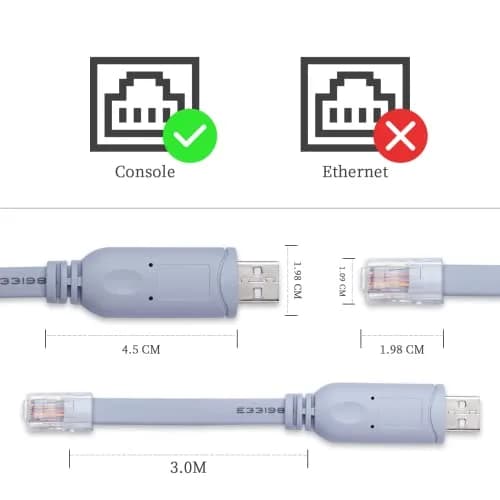 jeefull power Console Cable USB to RJ45 Serial Adapter 10FT | FTDI Chip for Cisco & More thumbnail 3