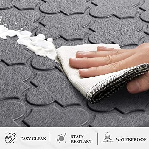 SoftDuo Anti-Fatigue Floor Mats 43.9cm x 119.4cm (17.3"x47") | Grey Farmhouse Kitchen Comfort Set thumbnail 4
