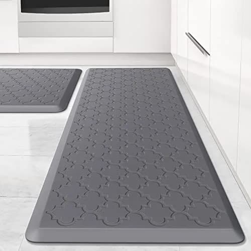 SoftDuo Anti-Fatigue Floor Mats 43.9cm x 119.4cm (17.3"x47") | Grey Farmhouse Kitchen Comfort Set thumbnail 1