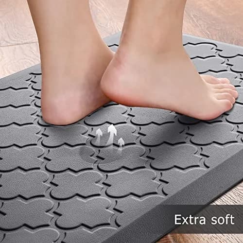 SoftDuo Anti-Fatigue Floor Mats 43.9cm x 119.4cm (17.3"x47") | Grey Farmhouse Kitchen Comfort Set thumbnail 3