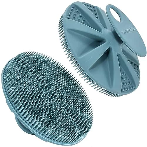 INNERNEED Food-Grade Silicone Body Scrubber Shower Brush, Dark Green | Gentle Exfoliation for All Skin Types thumbnail 1