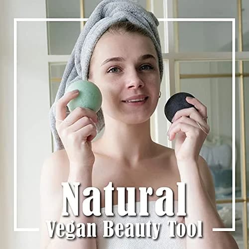 myHomeBody Natural Konjac Facial Sponge, Turmeric & Lavender | Gentle, Vegan, All Skin Types thumbnail 5