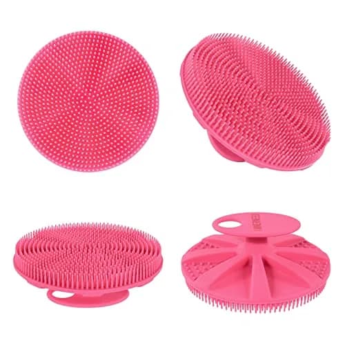 INNERNEED Soft Silicone Body Scrubber Shower Brush Pink | Gentle Exfoliation for All Skin Types thumbnail 7