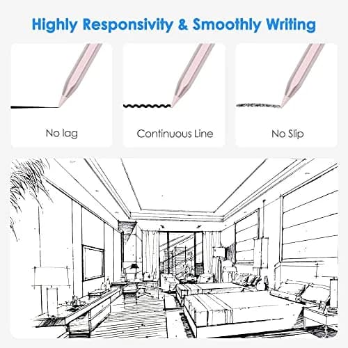 GFOX Input Pen for iPad 2018-2022 | Precise, Magnetic, Palm Rejection, Rosegold thumbnail 8
