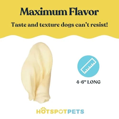hotspot pets All-Natural Cow Ears Dog Chews (50 Pack) | Long-Lasting, Single Ingredient Treat for Healthy Teeth & Gums thumbnail 3