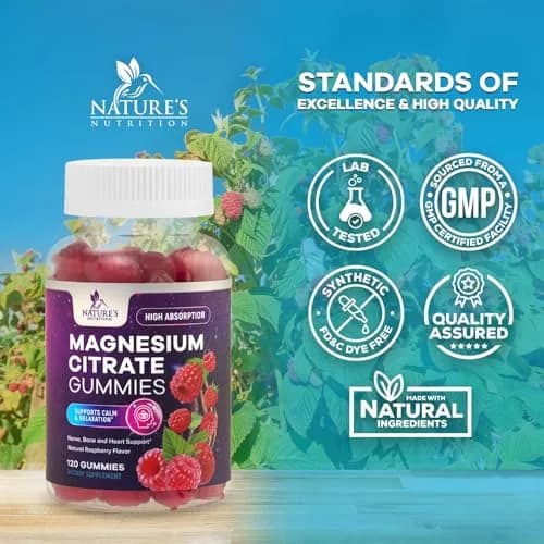Nature's Nutrition Magnesium Citrate Gummies | 120 Count (453 g) thumbnail 4