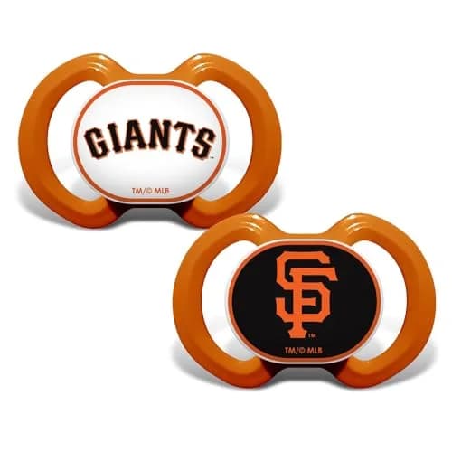 Masterpieces BabyFanatic Pacifier 2-Pack | MLB San Francisco Giants Official League Gear for 3+ Months thumbnail 1