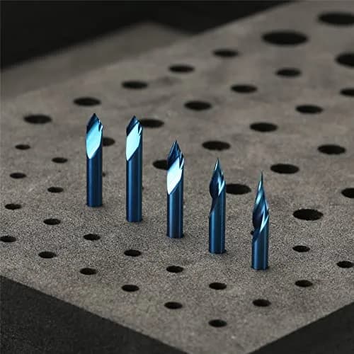 Genmitsu V-Groove CNC Router Bits, 20/30/45/60 Degree, 1/8'' Shank, Nano Blue Coating, for Wood Carving & Milling thumbnail 4