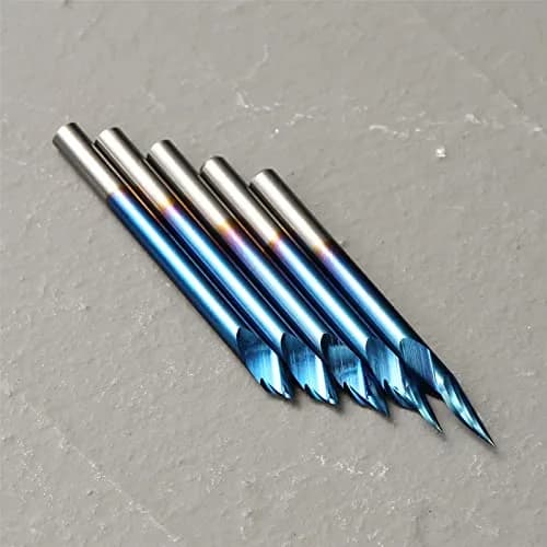 Genmitsu V-Groove CNC Router Bits, 20/30/45/60 Degree, 1/8'' Shank, Nano Blue Coating, for Wood Carving & Milling thumbnail 5