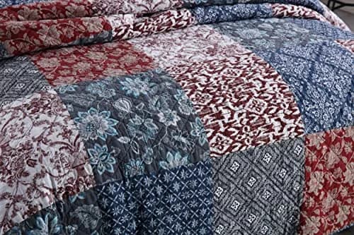 Yvooxny Quilts King Size Bedspread Quilt Set Lightweight Reversible Patchwork Bedding for All Seasons thumbnail 4