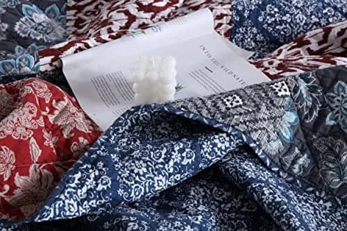 Yvooxny Quilts Queen Size 3-Piece Patchwork Quilt Set | All-Season Reversible Bohemian Style thumbnail 5