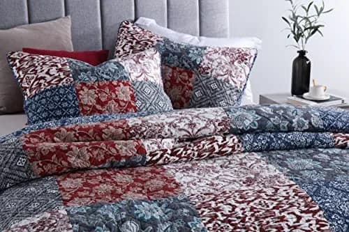 Yvooxny Quilts Queen Size 3-Piece Patchwork Quilt Set | All-Season Reversible Bohemian Style thumbnail 3