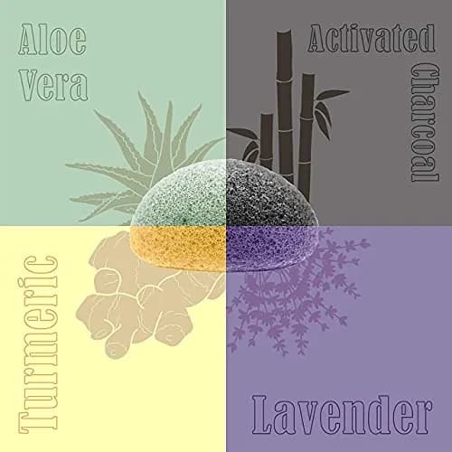 myHomeBody Natural Konjac Facial Sponge, Violet Lavender & Sage Green | Gentle, Vegan & Suitable for All Skin Types thumbnail 6