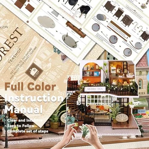 Flever Dollhouse Miniature DIY House Kit 8.7x7.5x7.2 inches | Creative Room with Furniture for Romantic Artwork Gift thumbnail 7