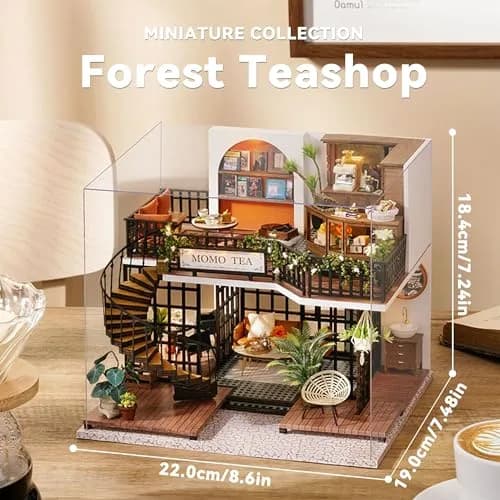 Flever Dollhouse Miniature DIY House Kit 8.7x7.5x7.2 inches | Creative Room with Furniture for Romantic Artwork Gift thumbnail 2