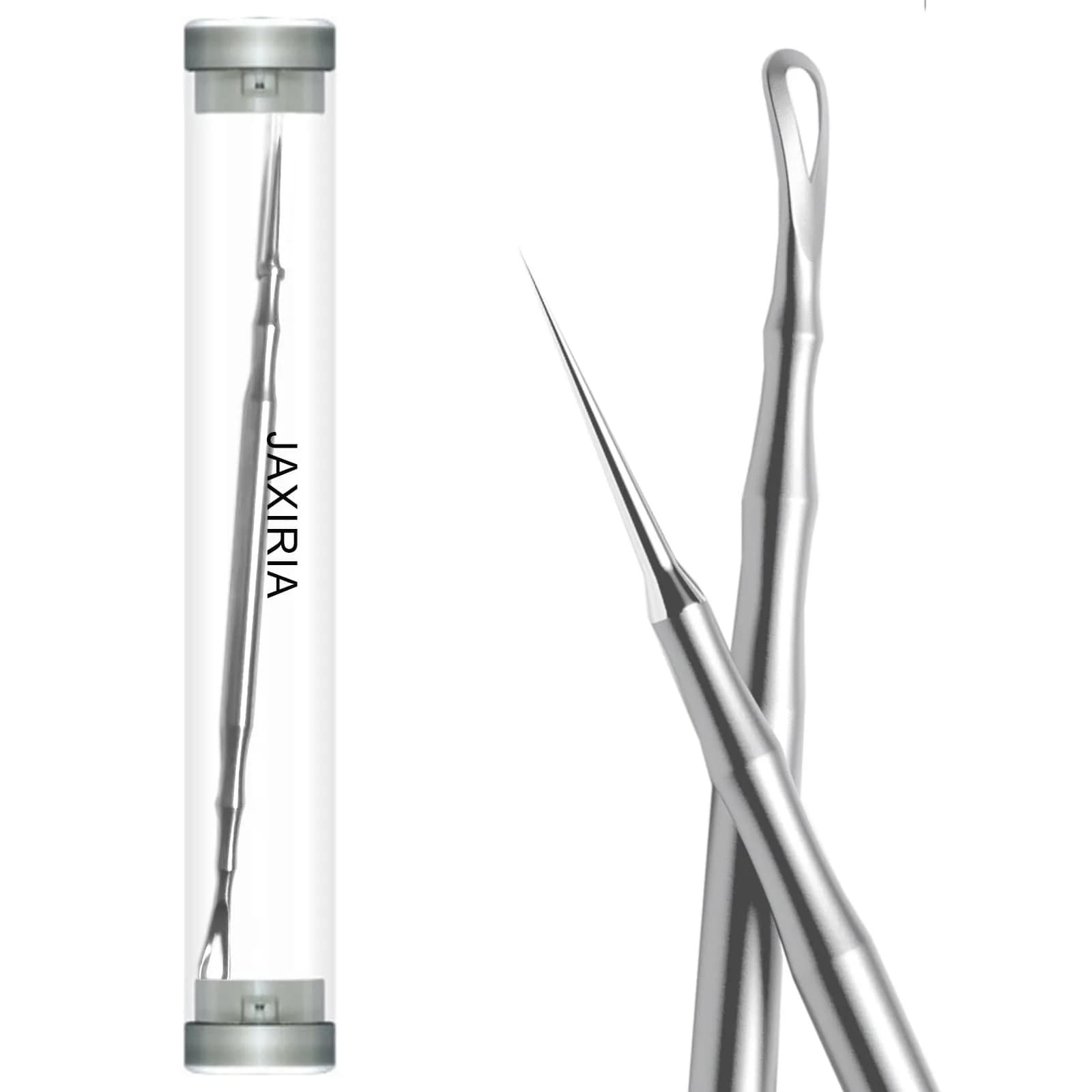 jaxiria Skin Care Tool - Stainless Steel Blemish Remover for Face & Nose | 1 Count — Silver