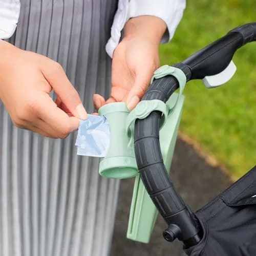 Ubbi Retractable Bag Dispenser for Diaper Bag, Sage | Portable & Stylish Organizer with Lavender Bags thumbnail 7