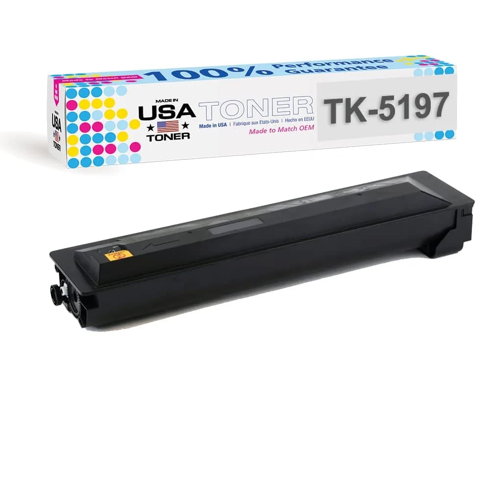 MADE IN USA TONER Compatible Replacement for Kyocera TK-5197K, TK-5199K | High Yield Black Toner Cartridge