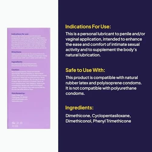 Cake Silicone-Based Personal Lubricant 3.3 fl oz | Ultra-Slippery, Water-Resistant, Made in USA thumbnail 2