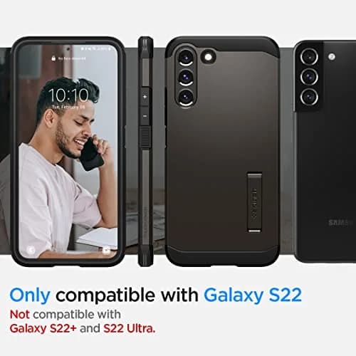 Spigen Tough Armor Galaxy S22 Case (2022) Gunmetal | Dual Protection & Shock Resistance thumbnail 2