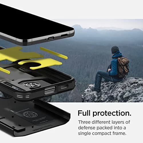 Spigen Tough Armor Designed for Galaxy S22 Case (2022) - Black | Dual Protection & MIL-STD 810G thumbnail 4