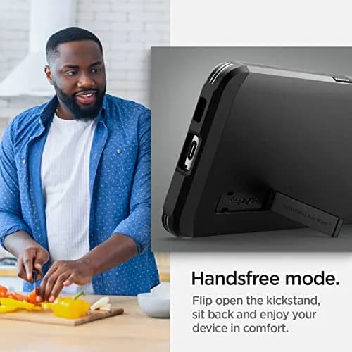 Spigen Tough Armor Designed for Galaxy S22 Case (2022) - Black | Dual Protection & MIL-STD 810G thumbnail 6