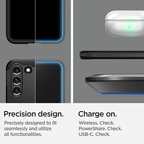 Spigen Tough Armor Designed for Galaxy S22 Case (2022) - Black | Dual Protection & MIL-STD 810G thumbnail 7