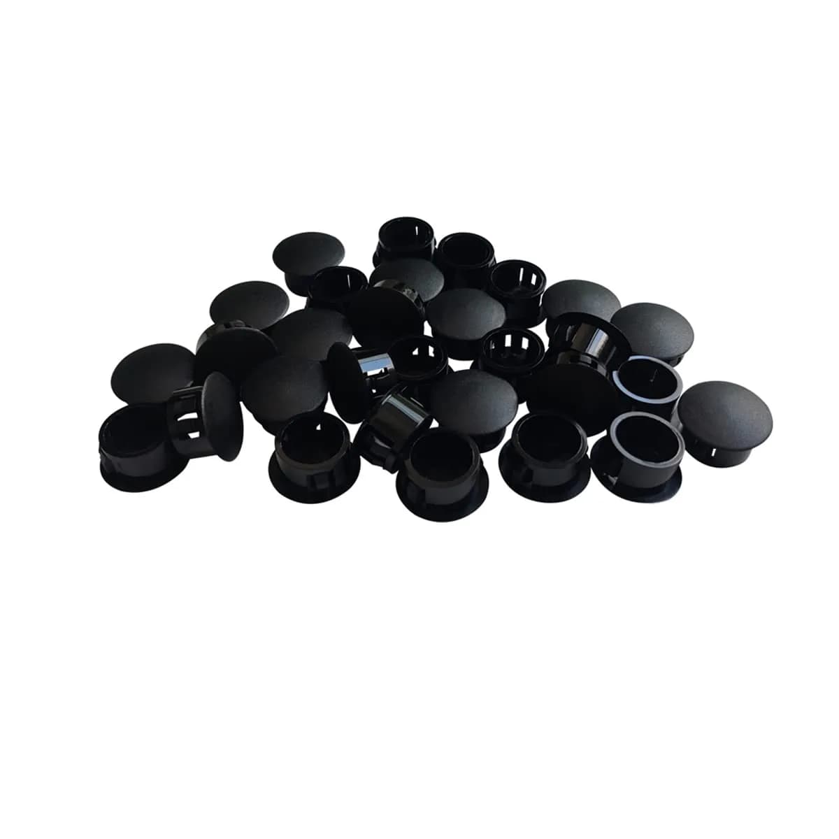 ZYYC Black Hole Plugs 13mm (1/2 Inch) Plastic Hole Plugs, 30 Pcs | For Furniture, Cabinets, Pipes — 16mm (5/8")