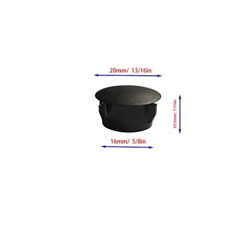ZYYC Black Hole Plugs 16mm (5/8 Inch) Plastic Hole Plugs, 30 Pcs | For Furniture Cabinet Insert End Caps thumbnail 3