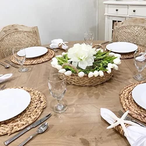 IPOPU 24PCS White Tulips Artificial Flowers Real Touch 34cm (13.4") | Realistic PU Flowers for Home Decor thumbnail 5
