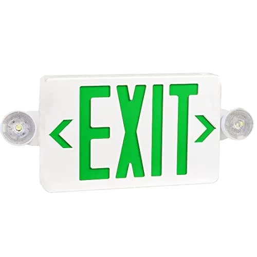 OSTEK LED Exit Sign with Emergency Lights Dual Exit Lamp, 90 Min Battery Backup | UL Certified Office & Commercial Safety Lighting thumbnail 1