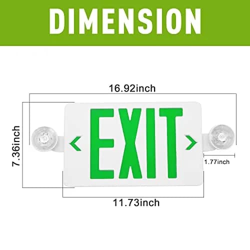 OSTEK LED Exit Sign with Emergency Lights Dual Exit Lamp, 90 Min Battery Backup | UL Certified Office & Commercial Safety Lighting thumbnail 4