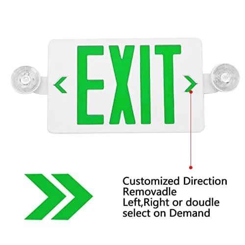 OSTEK LED Exit Sign with Emergency Lights Dual Exit Lamp, 90 Min Battery Backup | UL Certified Office & Commercial Safety Lighting thumbnail 5