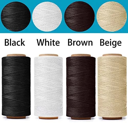 HILELIFE Waxed Thread for Leather Sewing 150D 0.8mm Brown | Strong, Durable & Lightly Waxed thumbnail 2
