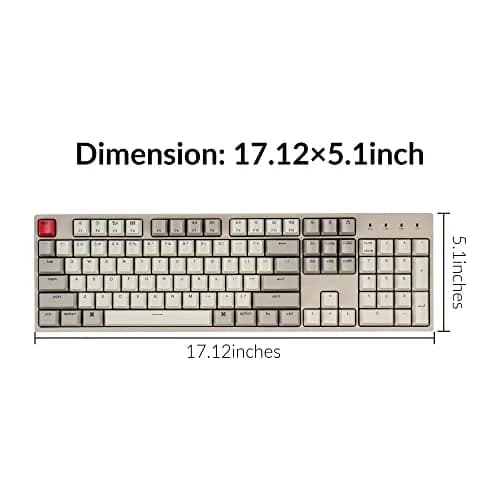Keychron C2 Full Size Wired Mechanical Keyboard Brown Switch Retro | 104-Key Layout with Number Pad thumbnail 7