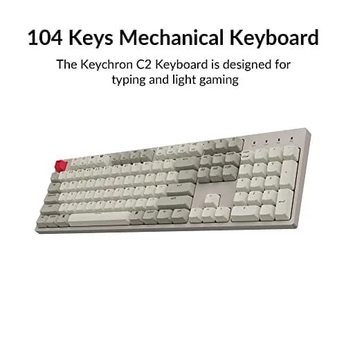 Keychron C2 Full Size Wired Mechanical Keyboard Brown Switch Retro | 104-Key Layout with Number Pad thumbnail 8
