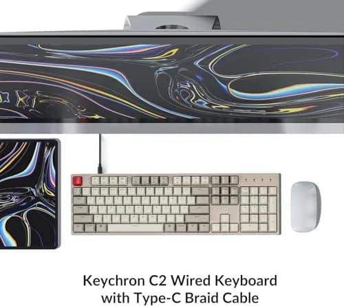 Keychron C2 Full Size Wired Mechanical Keyboard Brown Switch Retro | 104-Key Layout with Number Pad thumbnail 3