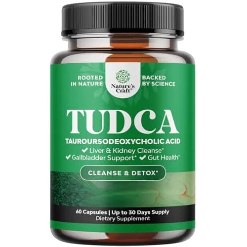 Natures Craft Advanced Bile Salt TUDCA Supplement 500mg | Liver & Gallbladder Support (60ct) thumbnail 1