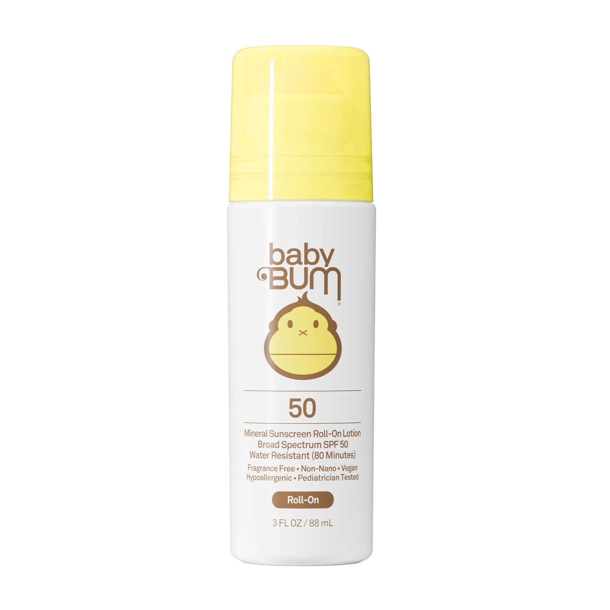 Sun Bum Baby Bum Mineral SPF 50 Roll-On Sunscreen | Vegan & Hawaii Reef Safe Formula 85g (3 oz) - main product image