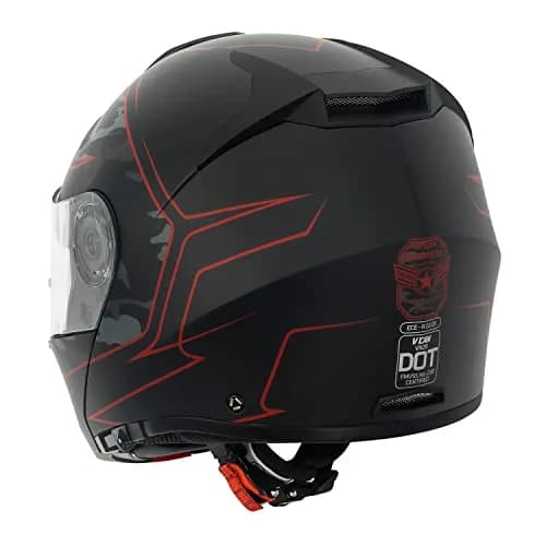 VCAN VX28 Full Face Motorcycle Helmet X-Large | DOT & ECE Approved, Coolmax Cheek Pad & OTG Ready thumbnail 4