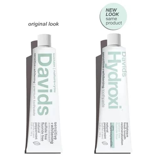 Davids Nano Hydroxyapatite Toothpaste Sensitive Whitening Peppermint 5.25oz (149g) | EWG Verified for Enamel Health thumbnail 2