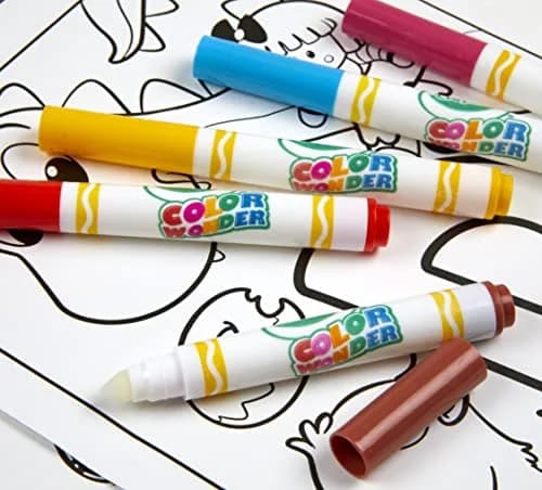 Crayola Color Wonder Alpha Pets Mess Free Coloring Set with 24 Pages & 5 Markers | Toddler Activity for Ages 3+ thumbnail 5